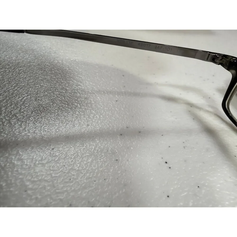 Prada Black Clear Rectangular Glasses Silver Temple VPR13E 2AF101 490 17 140